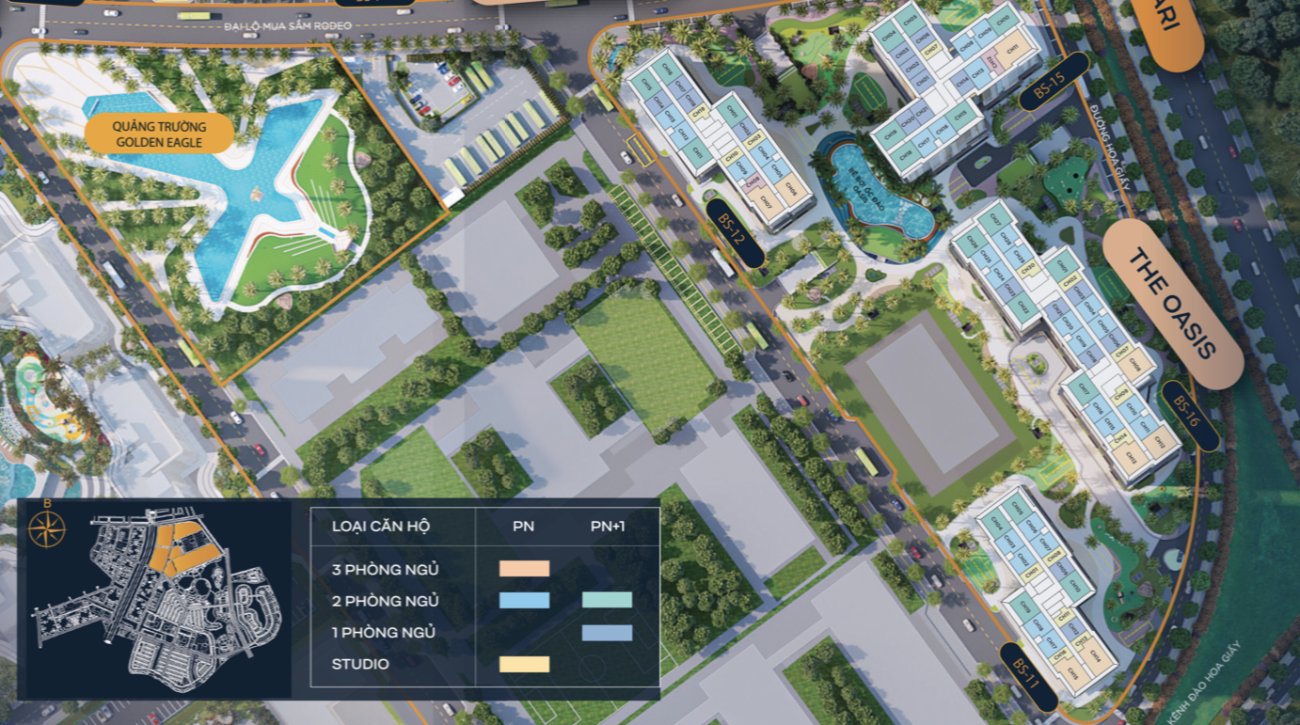 mặt bằng the oasis