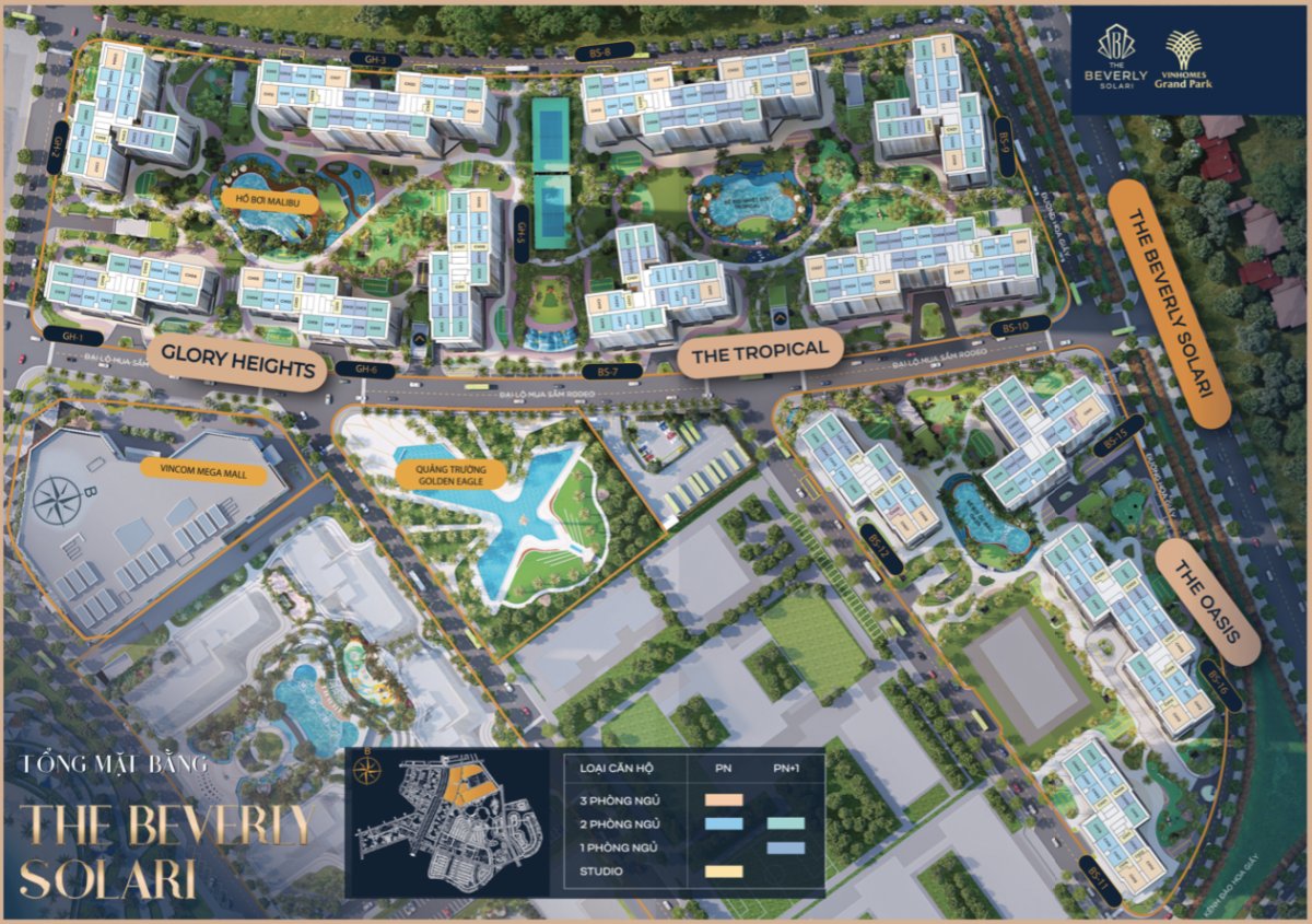 mặt bằng the oasis beverly solari