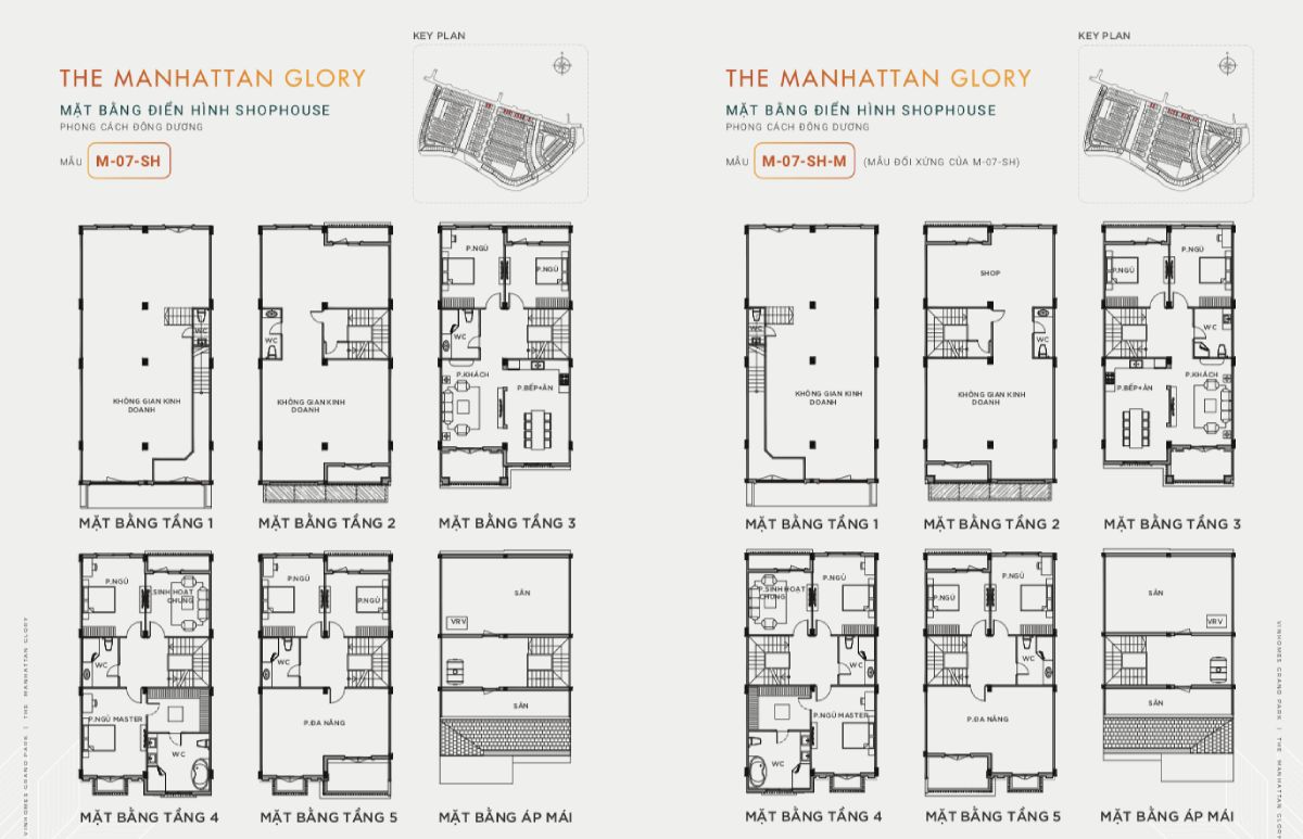 mặt bằng shophouse the manhattan glory